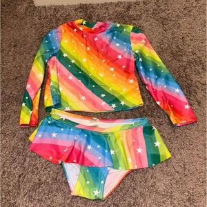 Rainbow Star Kids Swim Set size 7 NWT